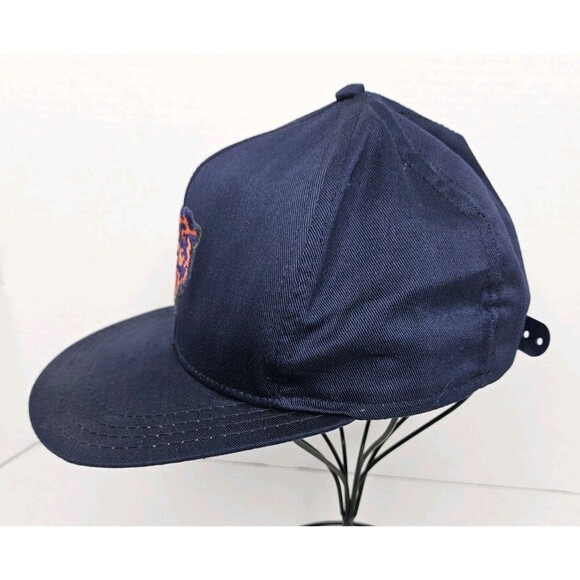 Vintage Chicago Bears Blue Snapback Hat Cap Plain Logo AJD NFL Football 80s - Picture 2 of 6